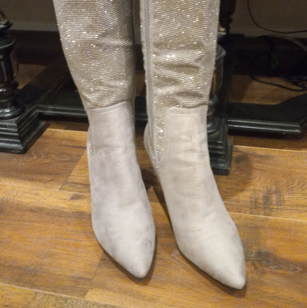 Suede & Crystal Boot